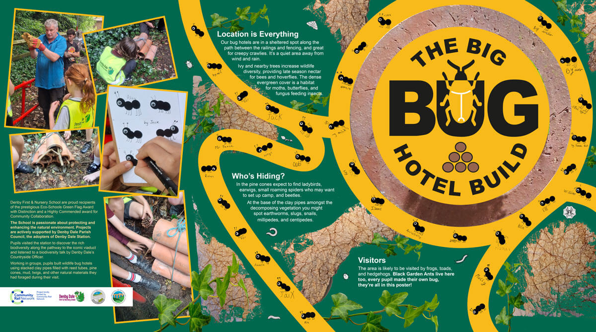 BUG HOTEL Poster at Denby Dale Station